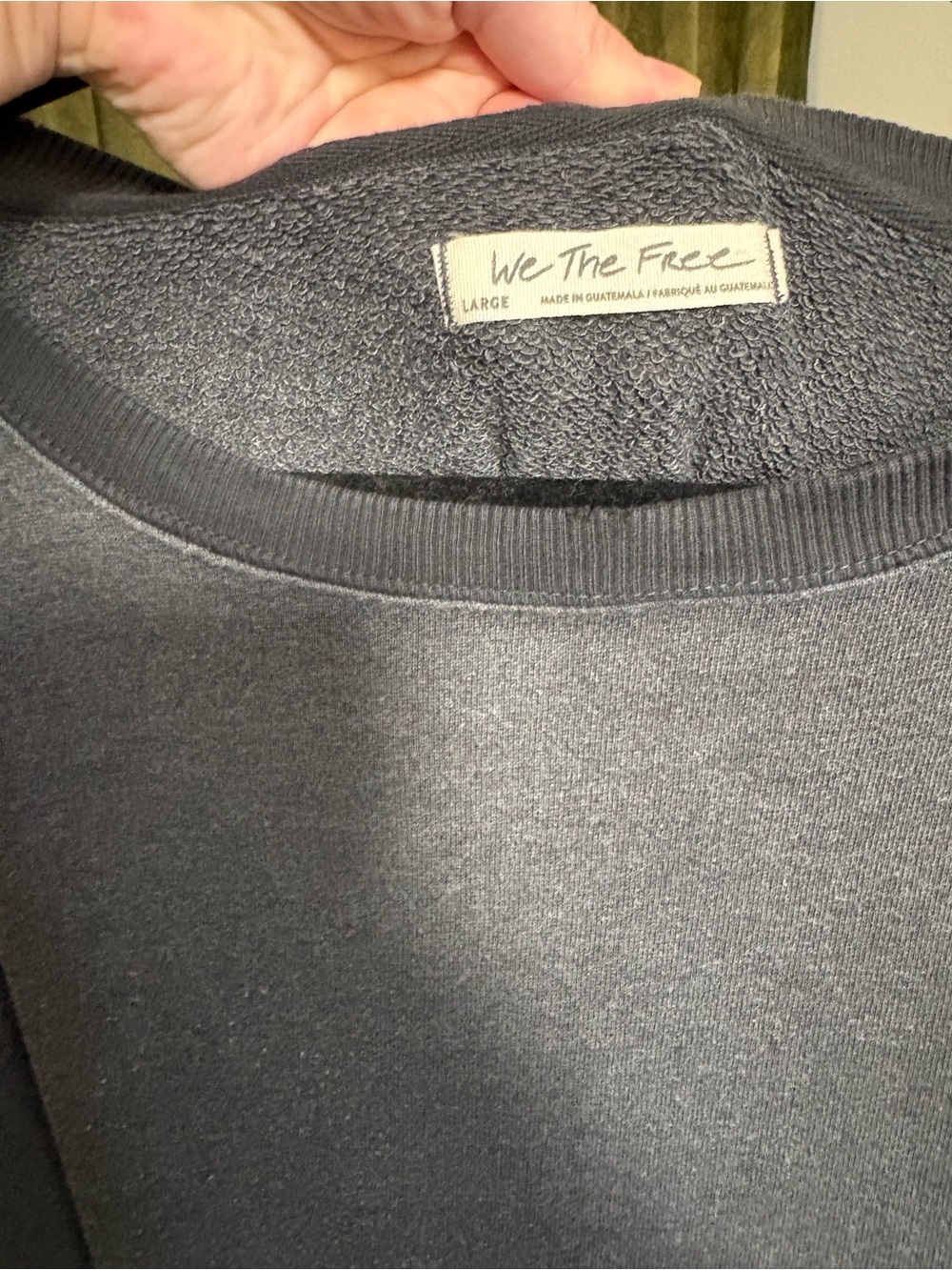Free People We The Free Camden Pullover Oversized Charcoal Grey Sweatshirt L - Picture 4 of 8